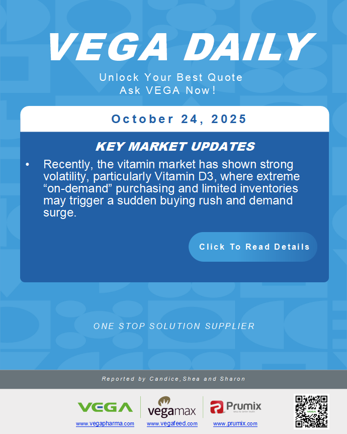 VEGA Daily Dated on October 24th 2025 Vitamin Amino Acid APl Food Additives.png VEGA Daily Dated on October 24th 2025 Vitamin Amino Acid APl Food Additives.png